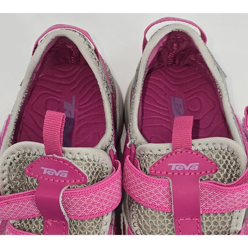Teva Jansen Women's Water Shoes Sz 5 Sandal Pink Gray Leather Beach Hiking Girls
